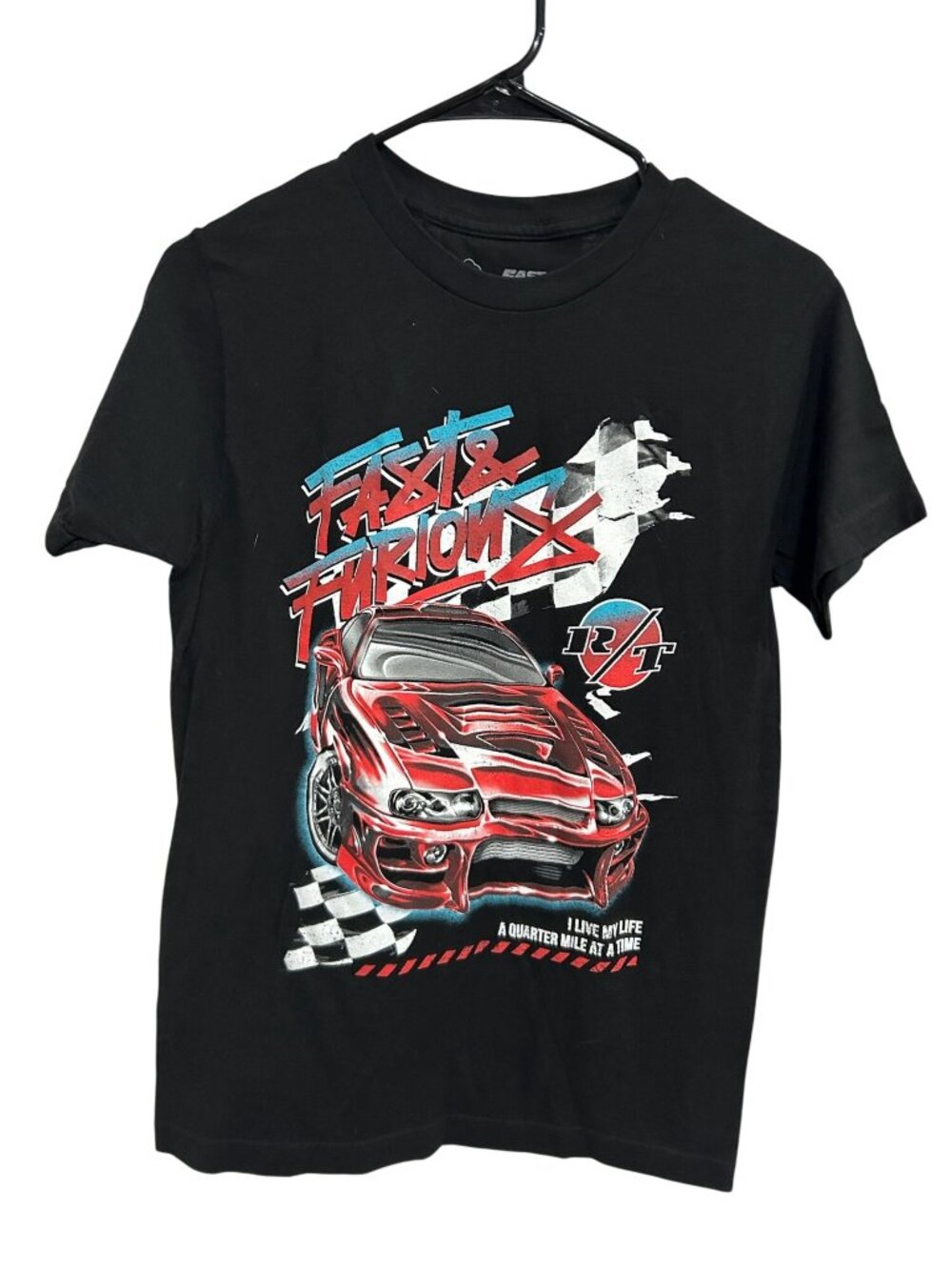 Fast & Furious Small Mens Black Red Car Graphic Tee Y2K Skater Aesthetic NWT